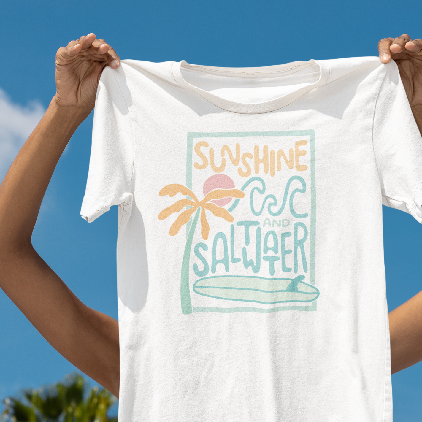 surf and palm tshirt