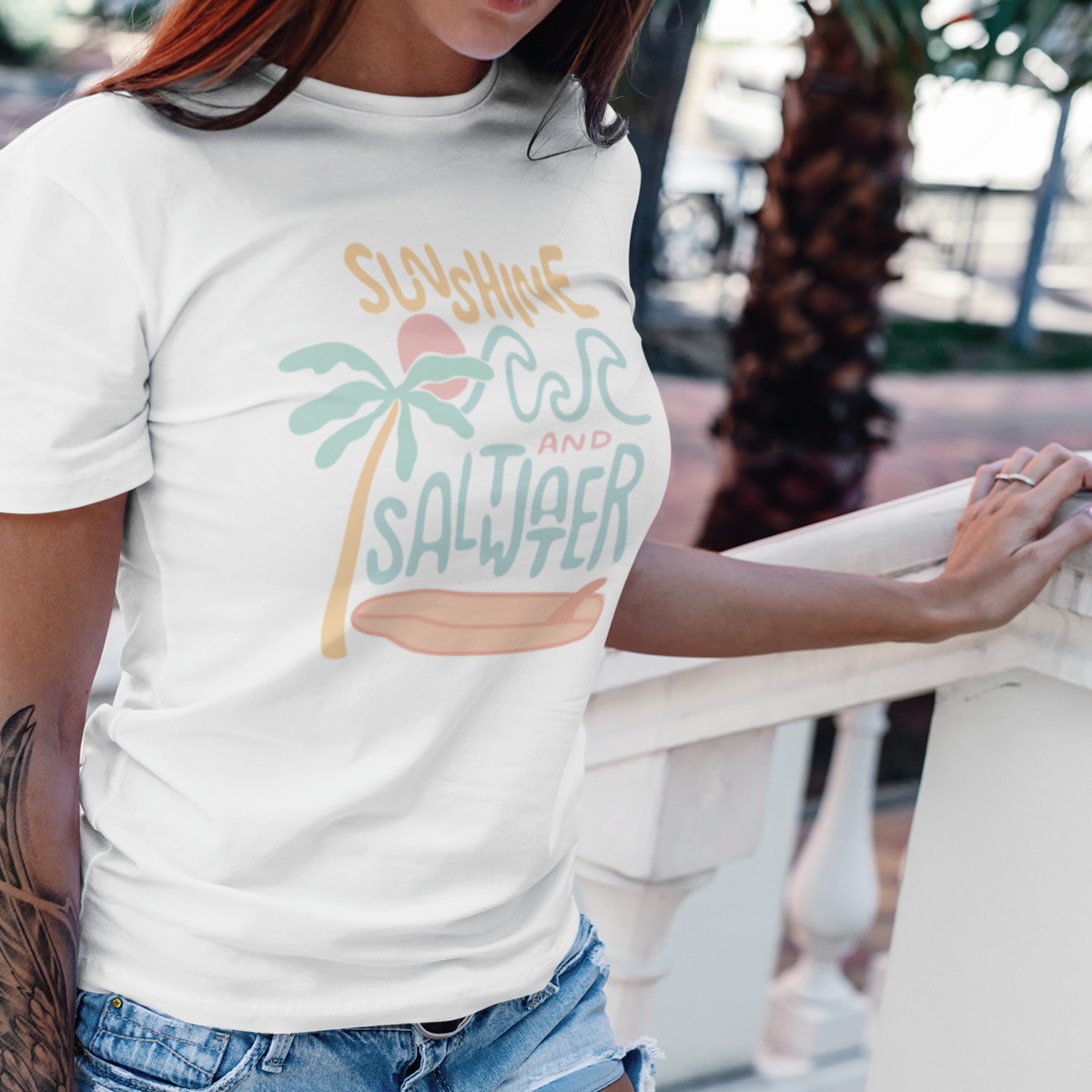 Sunshine + Saltwater Surf  | Wave-Washed T-Shirt