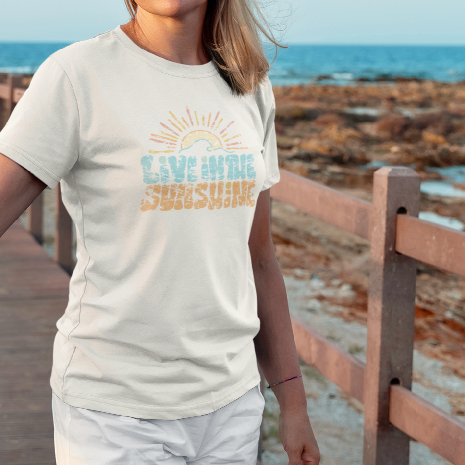 Live In The Sunshine Wave Washed Tee