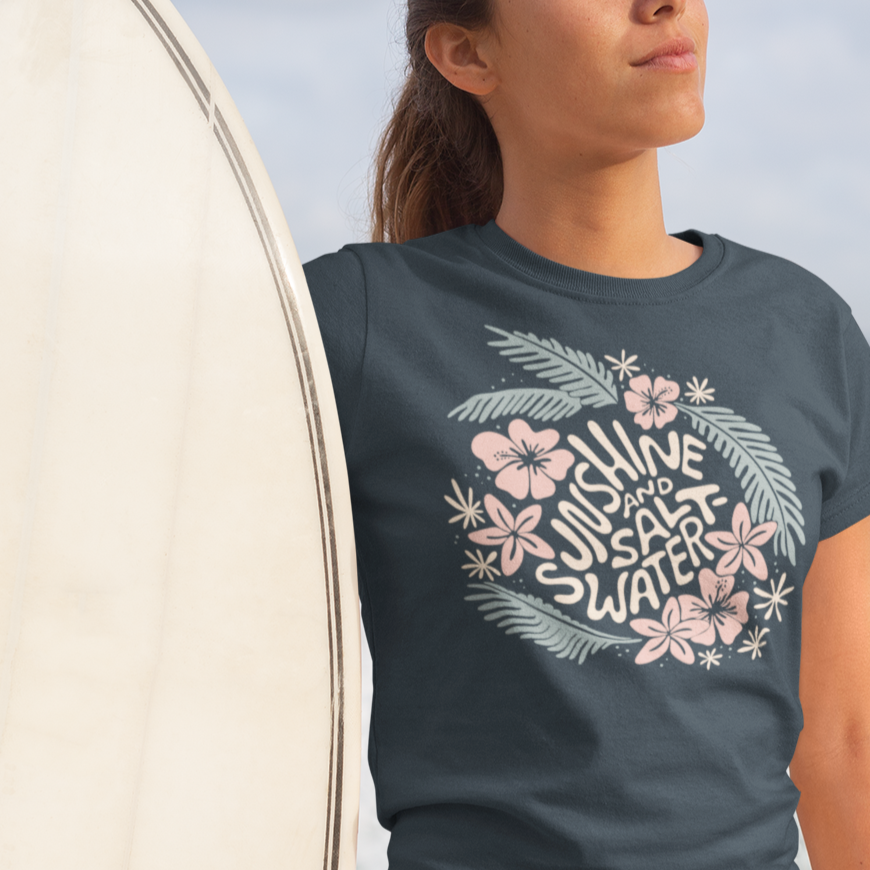 【2plan】Sunshine Beach Lettering Short Sleeve Tee 2plan】Sunshine Beach Lettering Short Sleeve Tee