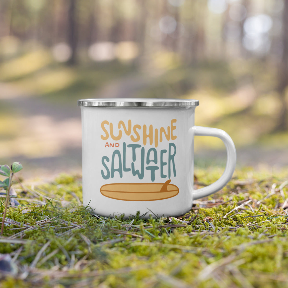 Sunshine + Saltwater + Surf | Camping Mug